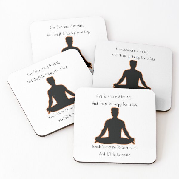 Item preview, Funny Namaste Quote Yoga Silhouette Mindfulness Gift product designed and sold by jakehughes2015.