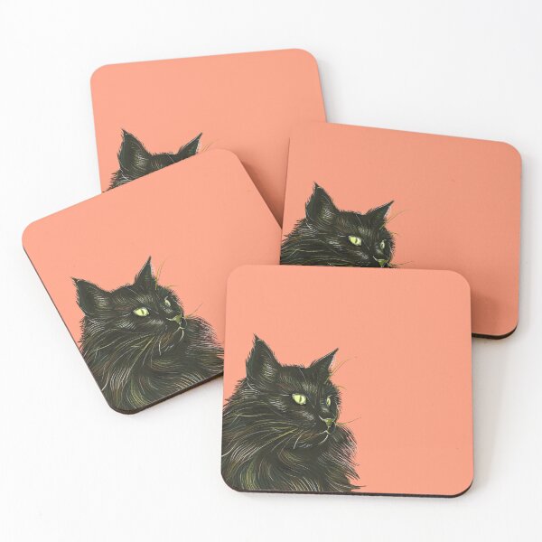 Item preview, Fearless Black Cat Illustration Digital Graphic Art Image GC-077 designed and sold by GraphicCharms.
