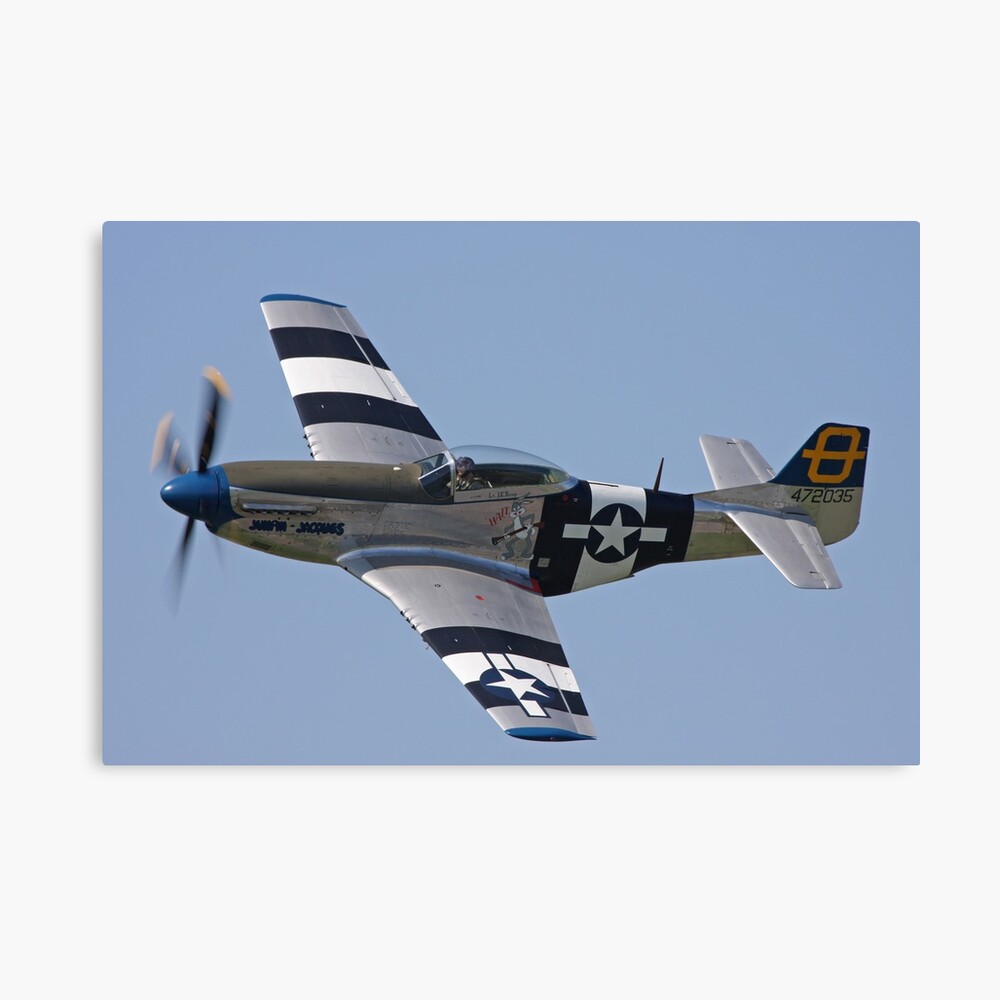 P-51 MUSTANG RESTORED IN FLIGHT 8x10 SILVER HALIDE PHOTO PRINT 