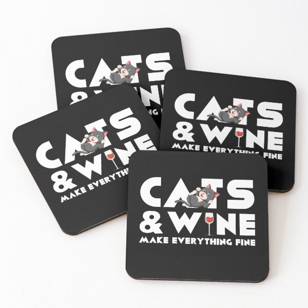 Item preview, Cats and Wine make Everything Fine designed and sold by ArticaDesign.