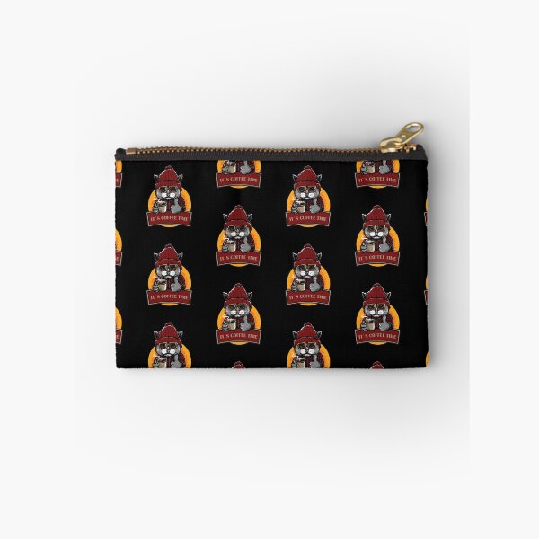 Item preview, It`s Coffee time, cat in hat drinking hot coffee designed and sold by coffeeapparel.