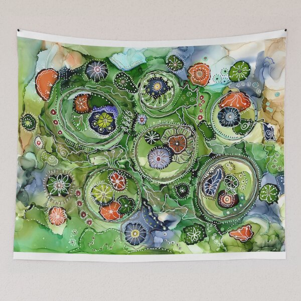 Item preview, Doodled Green Bubbles designed and sold by marge080808.