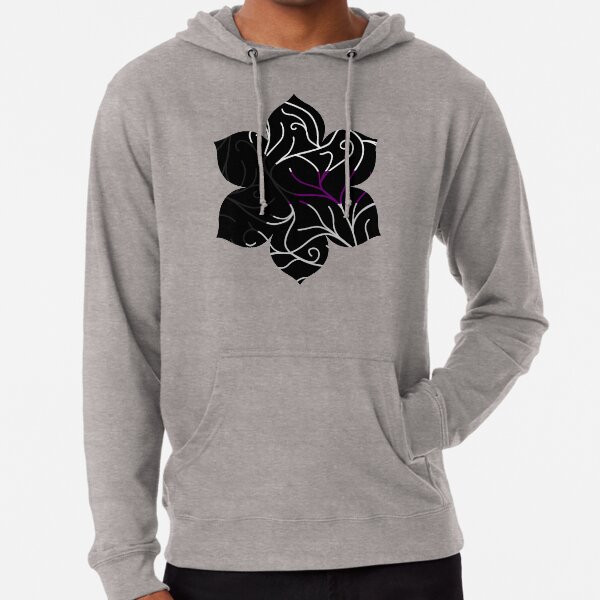 Black Velvet, Demisexual Flag Vines Lightweight Hoodie