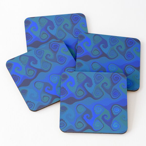 Item preview, Blue scrolls,abstract designed and sold by Marcu Ioachim.