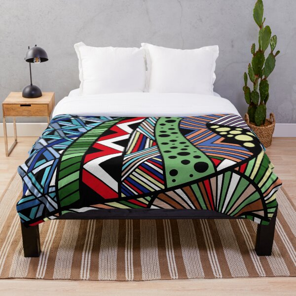 It's raining colors! Throw Blanket