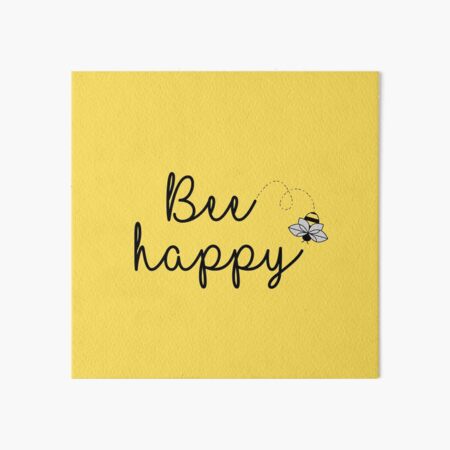 Bee Happy, Bumble Bee, Bee Lover, Bumble Bee Gift Art Print by JMG Outdoors