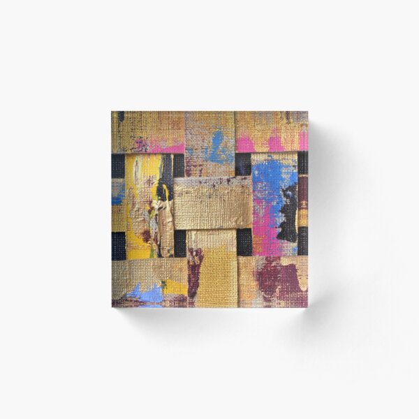 to give new life to those in assemblages. These assemblages have a graphic Acrylic Block