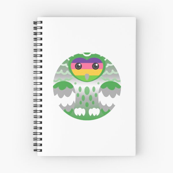 Item preview, Grey Aromantic Lesbian Pride Owl designed and sold by FurvaNoctua.