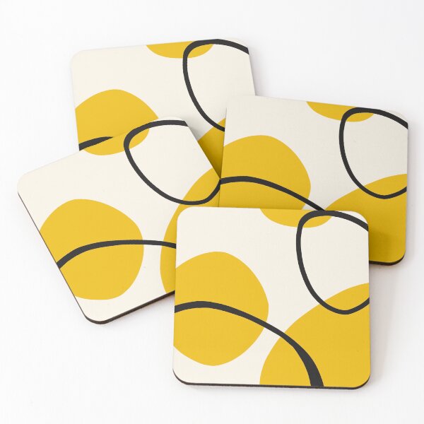 Item preview, Abstract Yellow Organic Shapes designed and sold by trajeado14.
