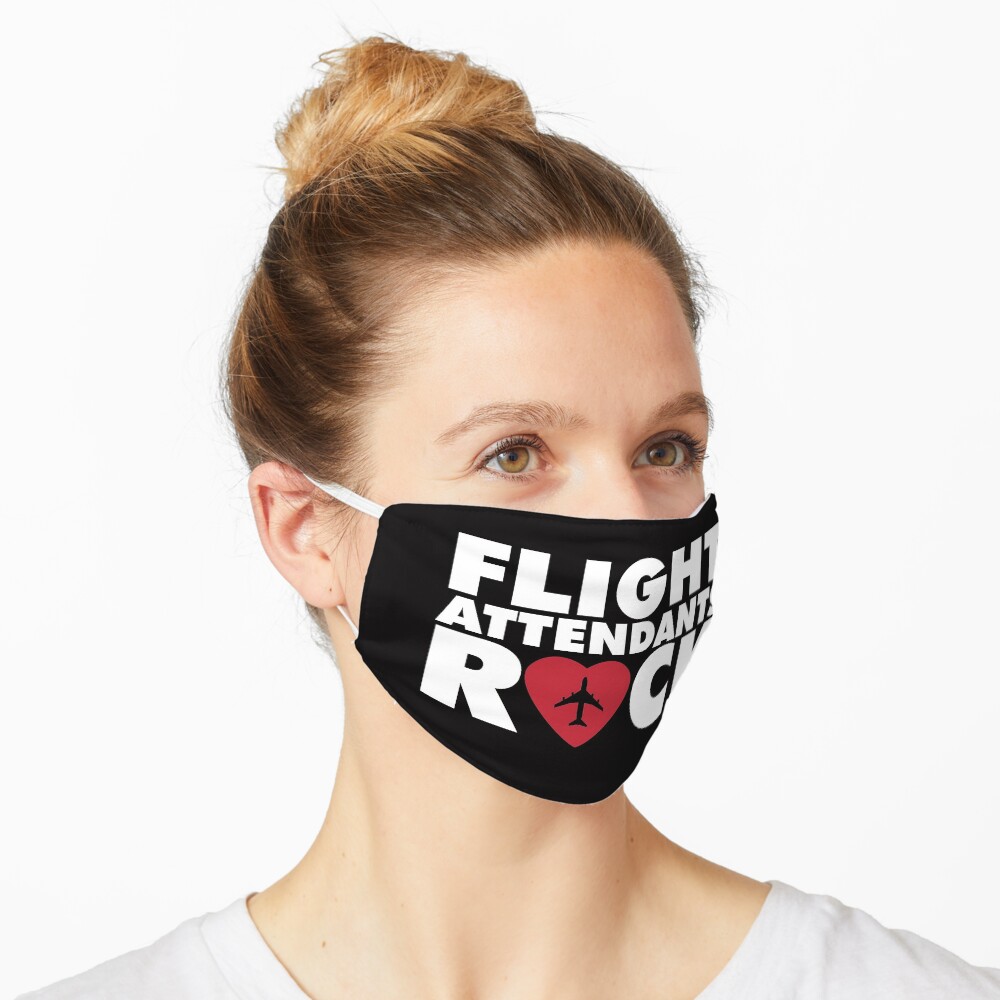 Flight Attendants rock with plane inside hearth Mask