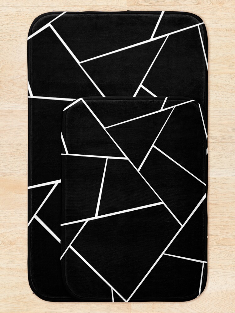 Alternate view of Black White Geometric Glam #2 #geo #decor #art  Bath Mat