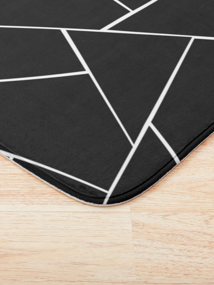 Alternate view of Black White Geometric Glam #2 #geo #decor #art Bath Mat