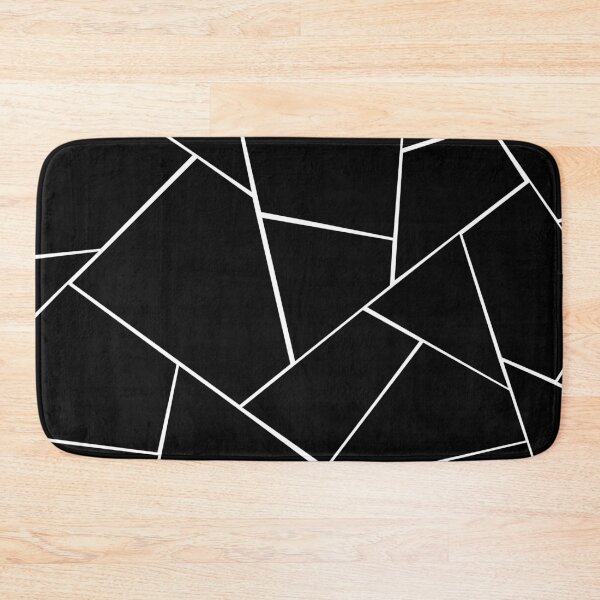 Black White Geometric Glam #2 #geo #decor #art Bath Mat