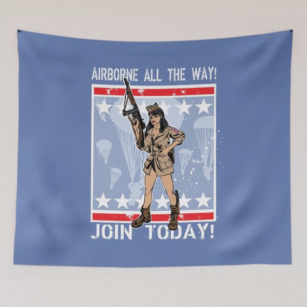 Item preview, Disstress WWII paratrooper ad pinup girl designed and sold by baggss.