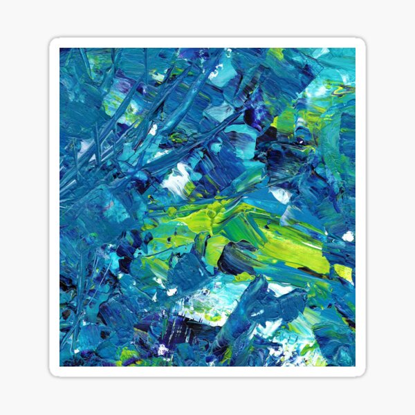 Blue Green Paint Sticker