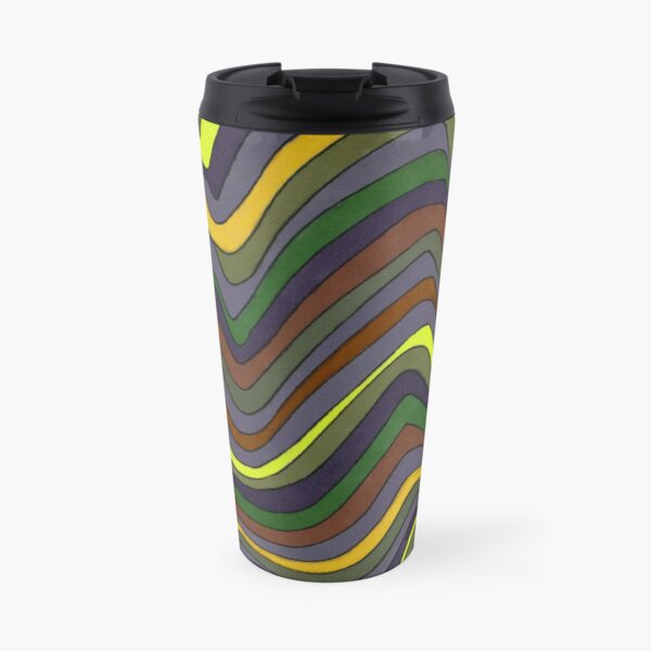 Psychedelic rainbow brown Travel Mug