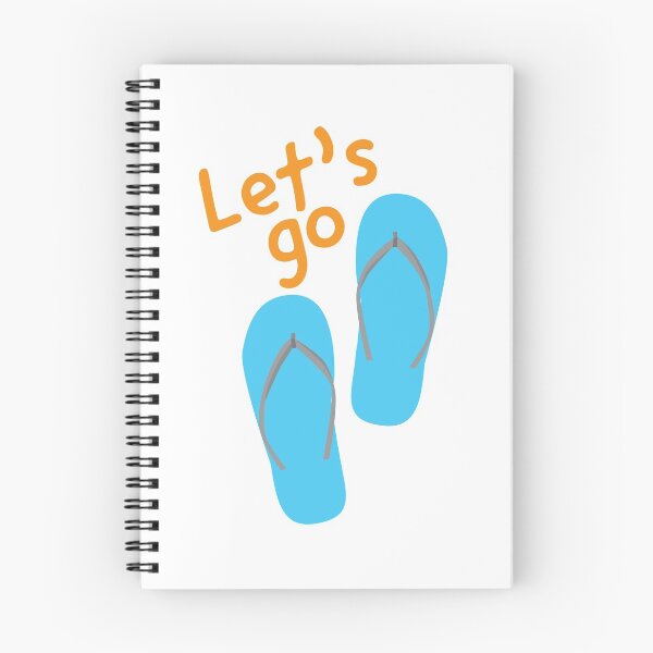 Item preview, Let's go and Blue flip flops designed and sold by sigdesign.