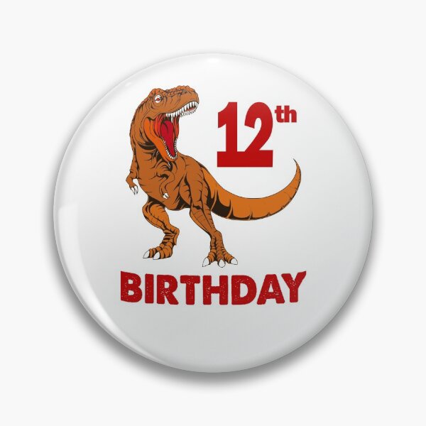 Artikelvorschau, 12. Geburtstag mit Dinosaurier entworfen und verkauft von AllShirts21.