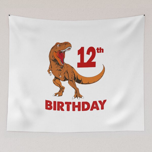 Item preview, 12th birthday with dinosaur designed and sold by AllShirts21.