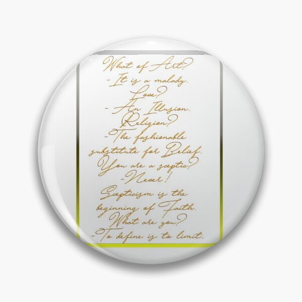 Item preview, To define is to limit. ― Oscar Wilde, The Picture of Dorian Gray  designed and sold by mensijazavcevic.