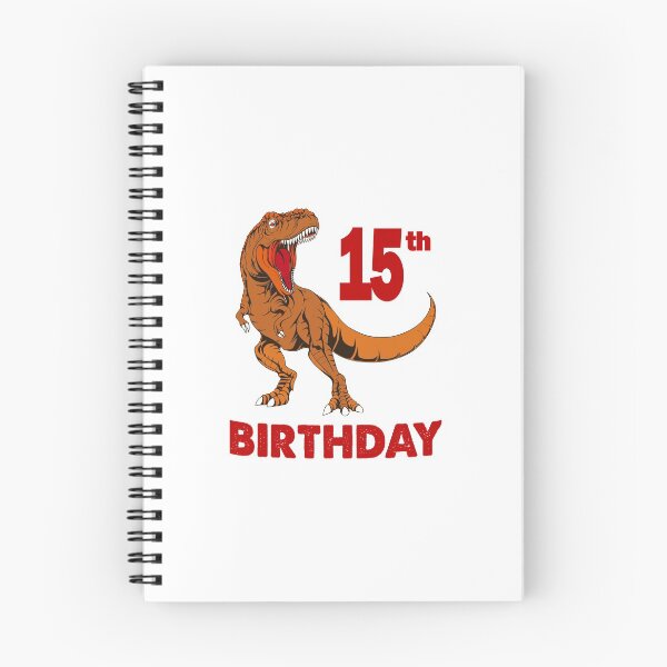 Item preview, 15th birthday with dinosaur designed and sold by AllShirts21.