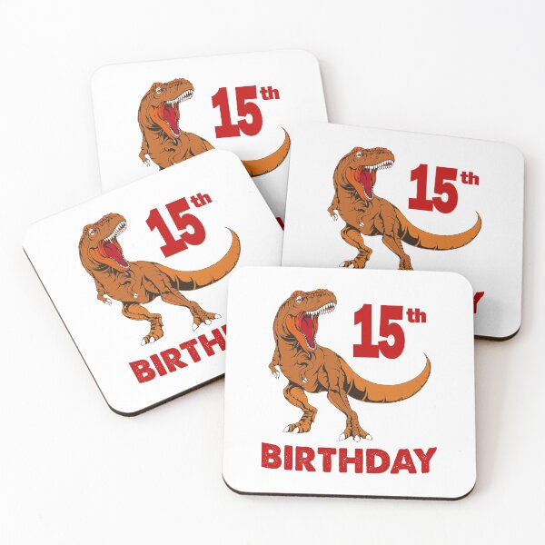 Item preview, 15th birthday with dinosaur designed and sold by AllShirts21.