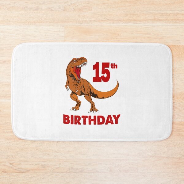 Item preview, 15th birthday with dinosaur designed and sold by AllShirts21.
