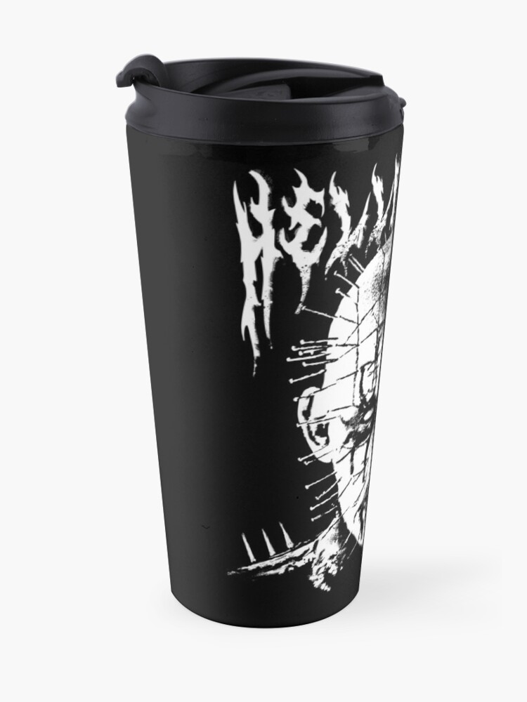 Alternate view of Black Metal Pinhead Travel Mug