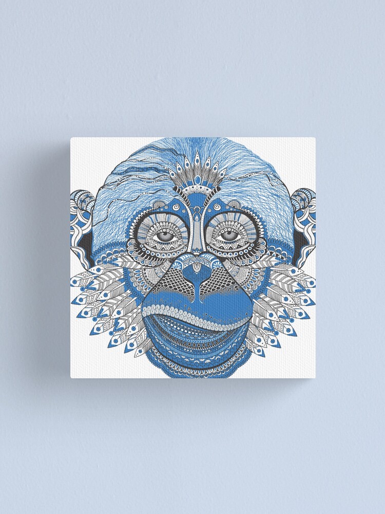 Download "Monkey Mandala" Canvas Print by silensium | Redbubble