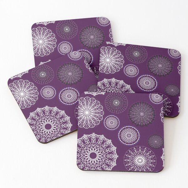 Item preview, Intricate Lace Pattern with Purple background designed and sold by SueSakpal.