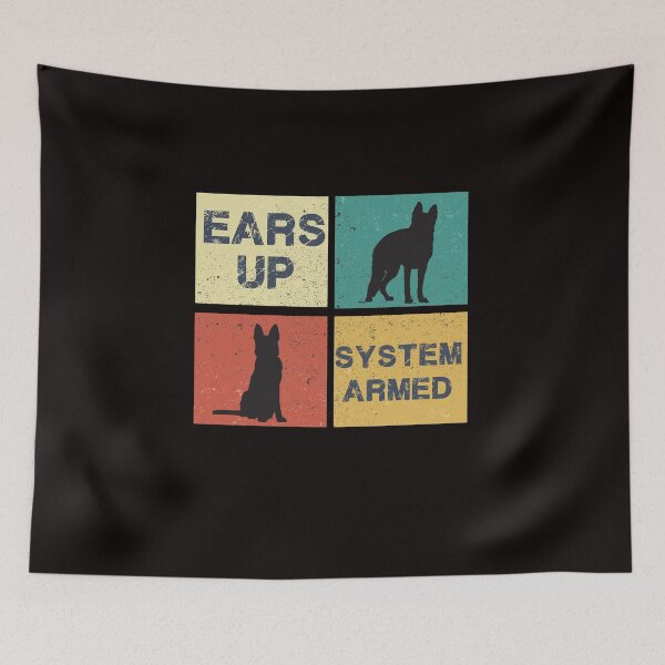 Item preview,  Funny  ears up system armed gift  shepherd dog vintage  t shirt designed and sold by mohmmed22.