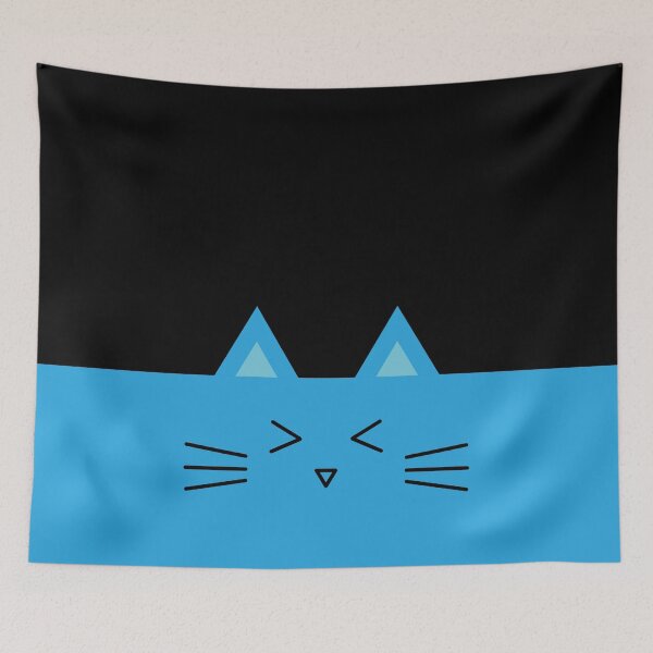 Item preview, Fluffy Blue Cat designed and sold by WEIRDglow.