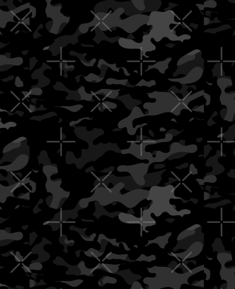 Camouflage Pattern Cool Army Midnight Camo Print Grey & Black Color for  Lovers of the Armed Forces iPad Case & Skin for Sale by BCNDesign