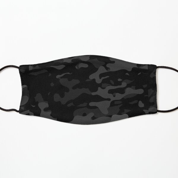 Camouflage Pattern Cool Army Midnight Camo Print Grey & Black Color for Lovers of the Armed Forces Kids Mask