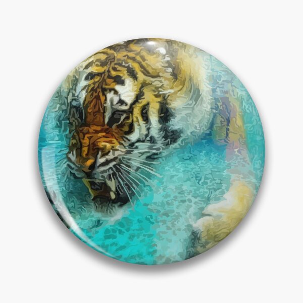 Item preview, A aggressive tiger in water designed and sold by Dipanjan20.