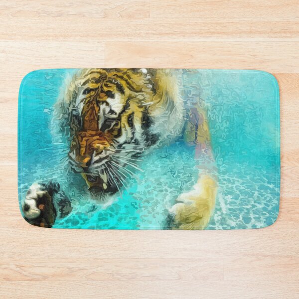Item preview, A aggressive tiger in water designed and sold by Dipanjan20.
