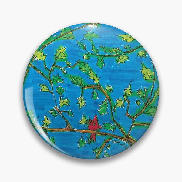 Item preview, RED BIRD IN SUMMER LEAVES designed and sold by SethBondPerry.