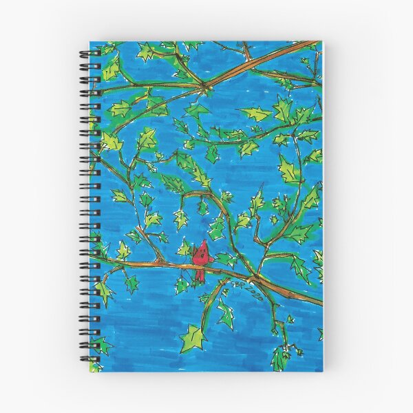 Item preview, RED BIRD IN SUMMER LEAVES designed and sold by SethBondPerry.