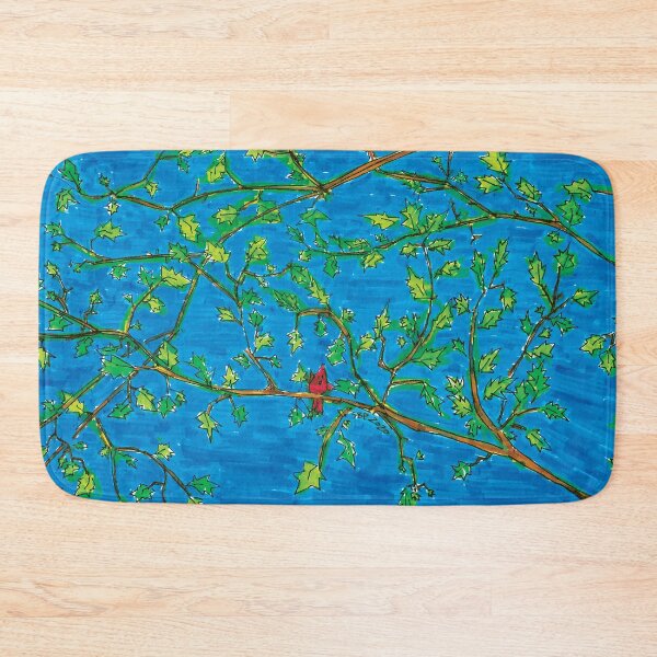 Item preview, RED BIRD IN SUMMER LEAVES designed and sold by SethBondPerry.
