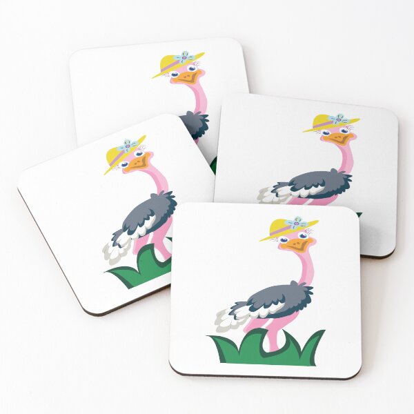 Item preview, Kids Bedroom Pink Ostrich Sticker designed and sold by mayankdozdesign.