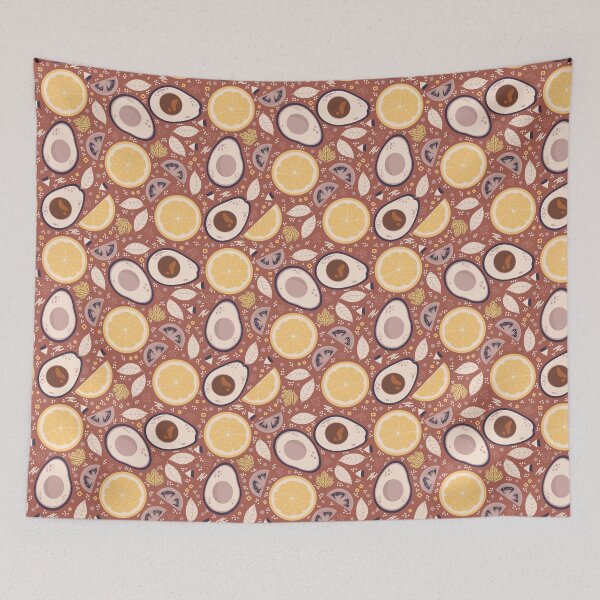 Item preview, Avocado And Lemon Seamless Pattern designed and sold by Simplulina.