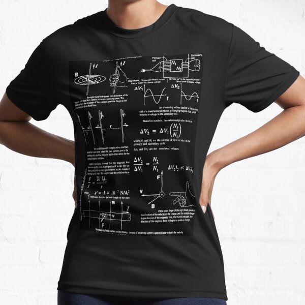 Copy of Physics, Magnets, Electromagnetism, magnetic, electric, current, tesla, weber, electromagnet, flux, pole, dipole Active T-Shirt