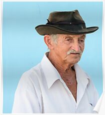 Man in hat. Poster