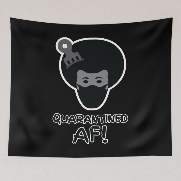 Item preview, Quarantined AF, Afro Man designed and sold by MerchHouse.