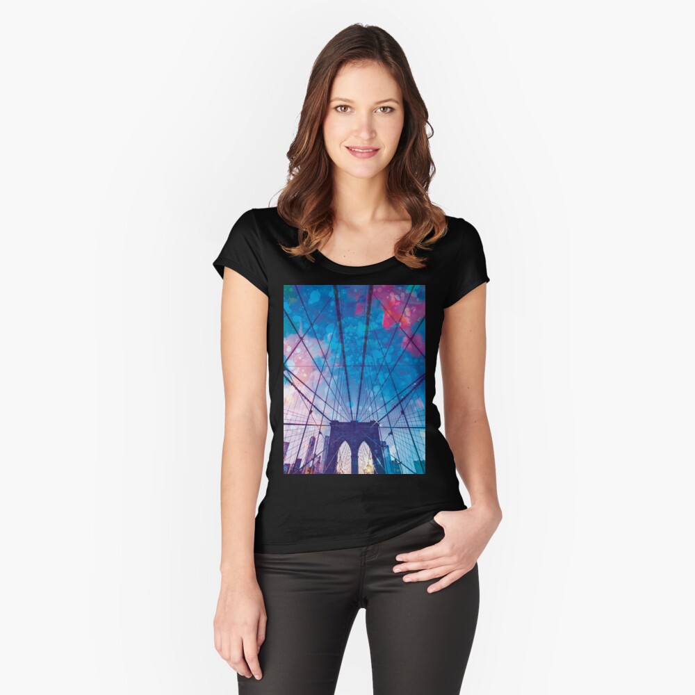 Item preview, Tailliertes Rundhals-Shirt designed and sold by Margarita-Art.