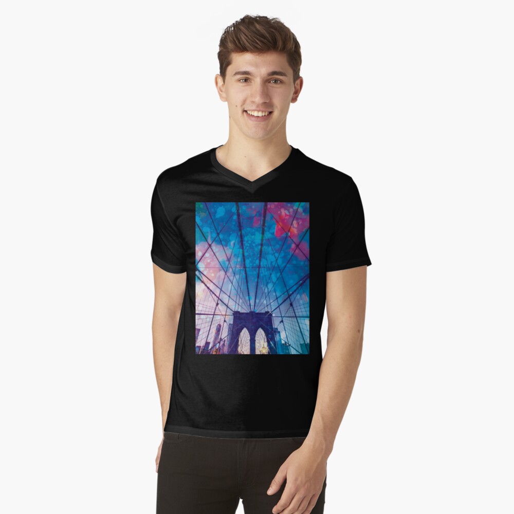 Item preview, T-Shirt mit V-Ausschnitt designed and sold by Margarita-Art.