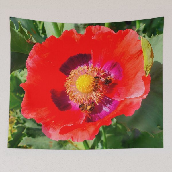 Item preview, Bees on flower designed and sold by RebelShadow.