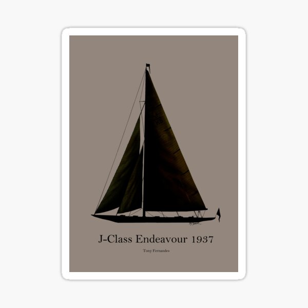 1937 Endeavour on brown 2 Sticker