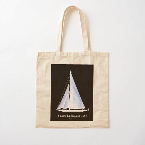 1937 Endeavour on bw 2 Cotton Tote Bag