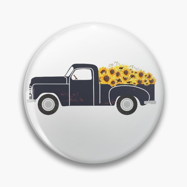 Artikelvorschau, Vintage Truck mit Sonnenblumen entworfen und verkauft von 4LeftTurns.